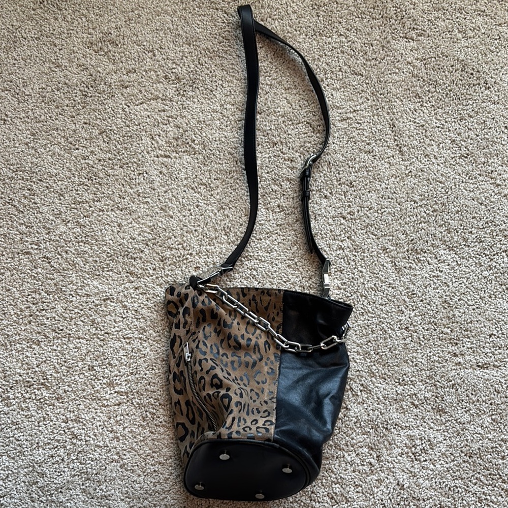 Alexander Wang Black and Brown Shoulder Bag with Sleek Design
